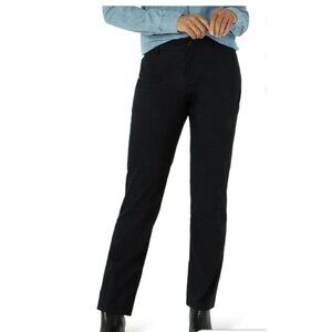 Lee Womens Pants Wrinkle-Free Relaxed Fit Straight Leg Casual Business Everyday